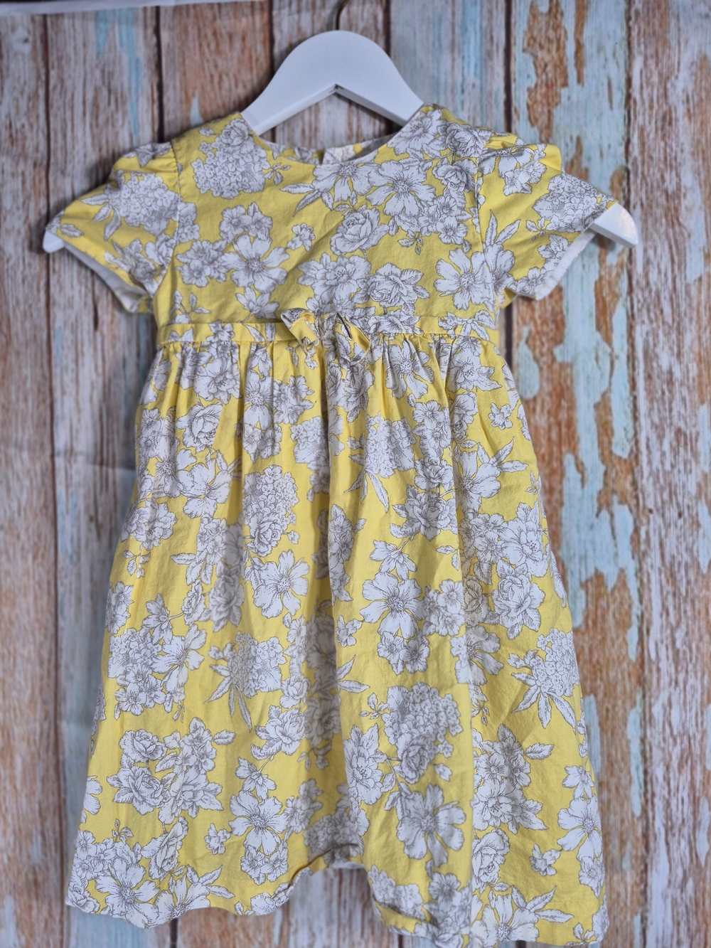 Edgehill Collection Yellow Floral Cotton Dress for Girls